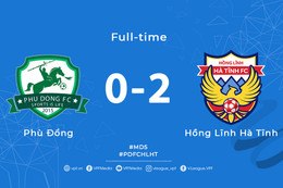 Video: Hồng Lĩnh Hà Tĩnh đánh bại Phù Đổng FC 2-0 trong ngày sinh nhật HLV Phạm Minh Đức