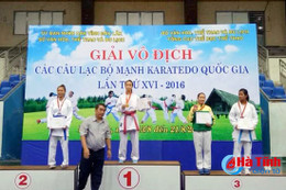 Hà Tĩnh giành 9 huy chương Giải các CLB mạnh Karatedo quốc gia