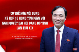 Cụ thể hóa nội dung Kỳ họp 18 HĐND tỉnh gắn với Nghị quyết Đại hội Đảng bộ tỉnh Hà Tĩnh lần thứ XIX