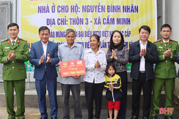 Cẩm Xuyên khánh thành nhà tình nghĩa do Bộ Công an kêu gọi hỗ trợ