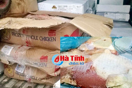 Bắt xe tải chở 390 kg thịt gà đông lạnh nguồn gốc Mỹ, đã bốc mùi