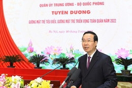 Chủ tịch nước dự lễ tuyên dương Gương mặt trẻ tiêu biểu toàn quân 2022