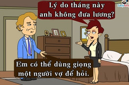 Ông chồng tá hỏa với cách vợ đòi lương