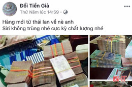 Công khai mua bán tiền giả trên facebook