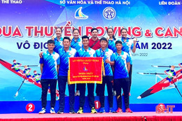 Hà Tĩnh nhất toàn đoàn nội dung Rowing tại giải vô địch trẻ quốc gia năm 2022