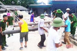 Công an Lộc Hà xây nhà tặng hộ nghèo