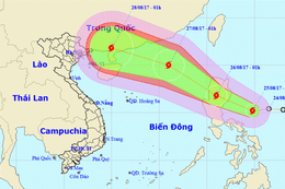 Xuất hiện bão Pakhar tại vùng biển Đông Nam Philippines