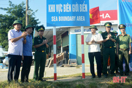 Hà Tĩnh hoàn thành cắm mốc hệ thống biển báo khu vực biên giới biển