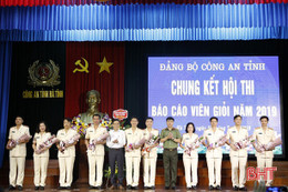 Chung kết Hội thi Báo cáo viên giỏi Công an tỉnh năm 2019