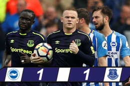 Rooney giải cứu Everton khỏi thất bại trước Brighton