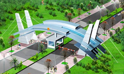 Mô hình cổng B KKT Cửa khẩu quốc tế Cầu Treo