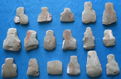 Hiện vật đá mới tại di tích Phôi Phối - Bãi Cọi