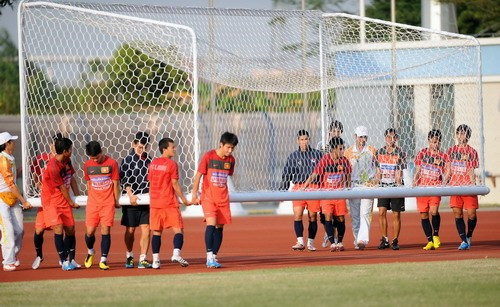 Chuẩn bị bước vào buổi tập