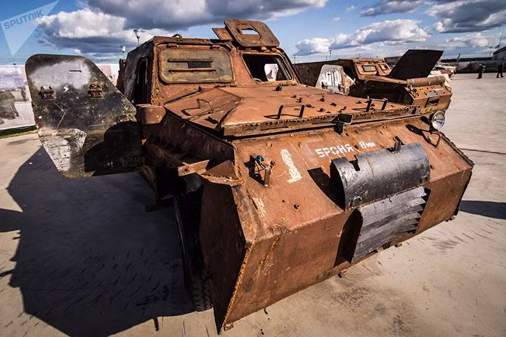 Nga trưng bày vũ khí thu được của phiến quân Syria tại triển lãm Army 2018