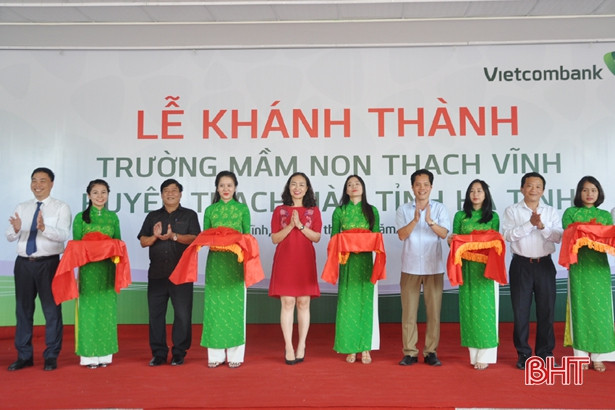 Vietcombank tài trợ 3,6 tỷ đồng xây Trường Mầm non Thạch Vĩnh