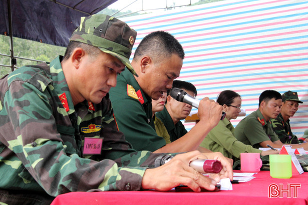 Lực lượng dân quân cơ động Xuân Lam diễn tập sẵn sàng chiến đấu