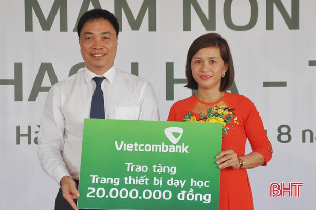 Vietcombank tài trợ 3,6 tỷ đồng xây Trường Mầm non Thạch Vĩnh