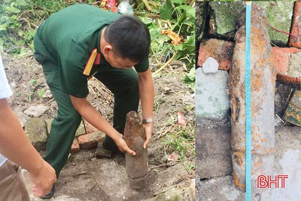 Đào trúng quả bom dài hơn nửa mét lúc dọn vườn nhà