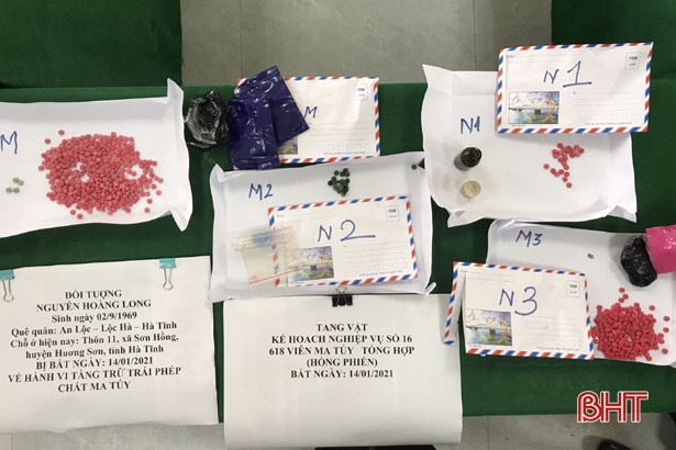 Bắt đối tượng vận chuyển, tàng trữ hơn 600 viên hồng phiến trên địa bàn Hà Tĩnh