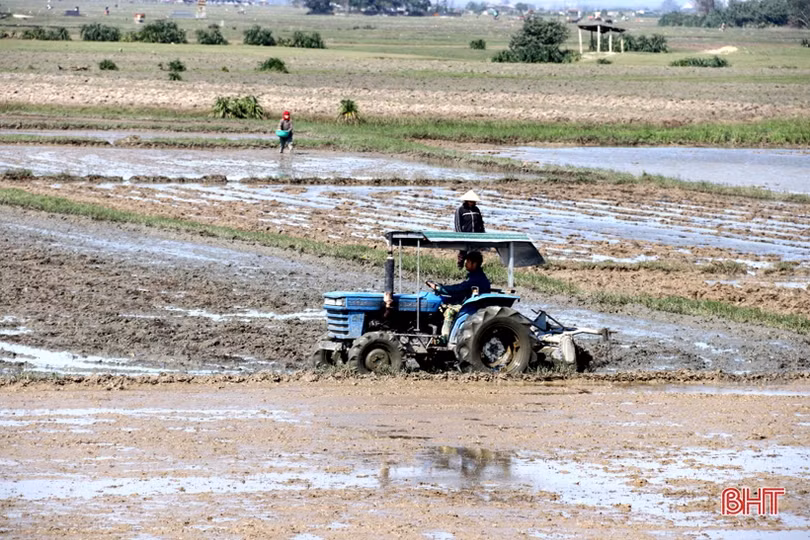 Nắng lên, nông dân Hà Tĩnh tất bật xuống đồng triển khai vụ xuân