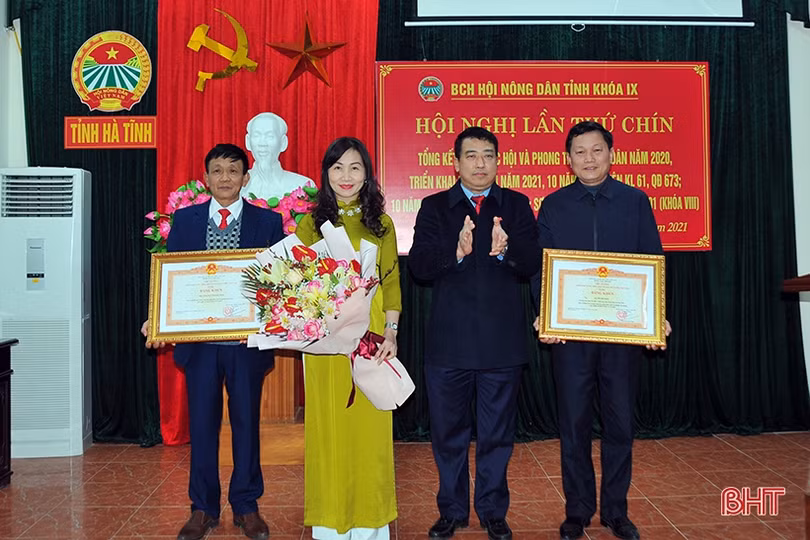 Hội Nông dân Hà Tĩnh nhận bằng khen của Chính phủ