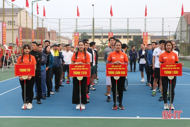TP Hà Tĩnh tổ chức giải quần vợt mở rộng lần thứ nhất năm 2021