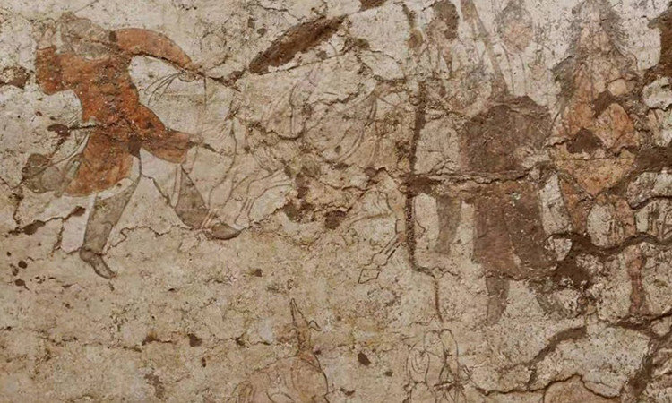 Phát hiện nhiều tranh tường hiếm trong mộ cổ