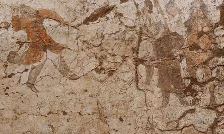 Phát hiện nhiều tranh tường hiếm trong mộ cổ