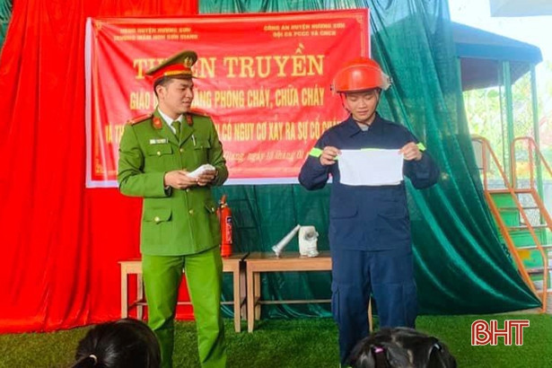 Trang bị kỹ năng phòng, chống cháy nổ cho trẻ mầm non ở Hương Sơn