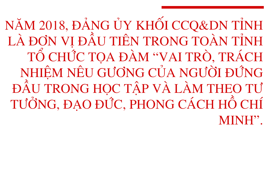 Học tập và làm theo gương Bác gắn với thực tiễn tại cơ quan, doanh nghiệp ở Hà Tĩnh
