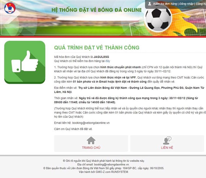 Trang đặt vé online trận Việt Nam vs Philippines tê liệt ngày mở bán