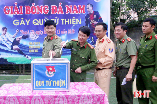 Công an huyện Thạch Hà tổ chức giải bóng đá gây quỹ ủng hộ người nghèo