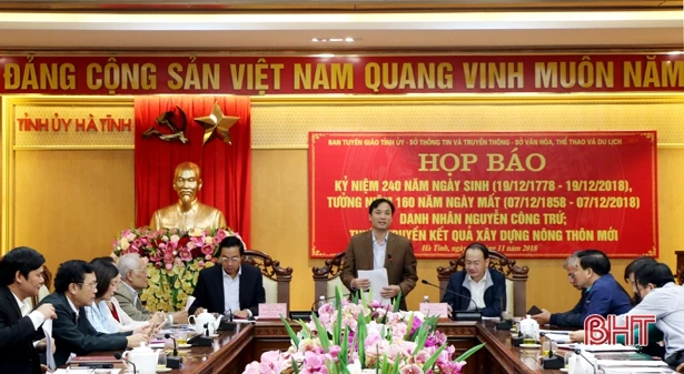 Tập trung tuyên truyền sâu rộng về những đóng góp của Nguyễn Công Trứ