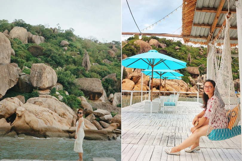 Chọn chiếc võng được mắc cẩn thận dưới 2 hàng cây, tôi chậm rãi hít hà mùi tanh tanh của cá, cảm nhận làn gió mang vị mặn mòi của biển cả và quan sát những người ngư dân cần cù, miệt mài chuẩn bị cho chuyến đánh cá ngày hôm sau. Bình Lập chưa nhiều dịch vụ vui chơi nổi bật như những hòn đảo khác. Đánh rơi nhịp tim ở Ninh Thuận trên cung đường ven biển miền Trung