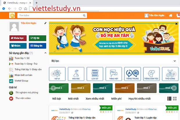 Học sinh Hà Tĩnh học trực tuyến ViettelStudy trong kỳ nghỉ “tránh” dịch Corona