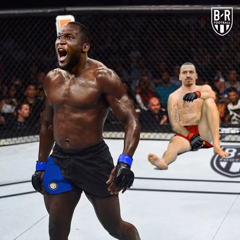 Ảnh chế: Trai trẻ Lukaku hạ Knock out già gân Ibrahimovic