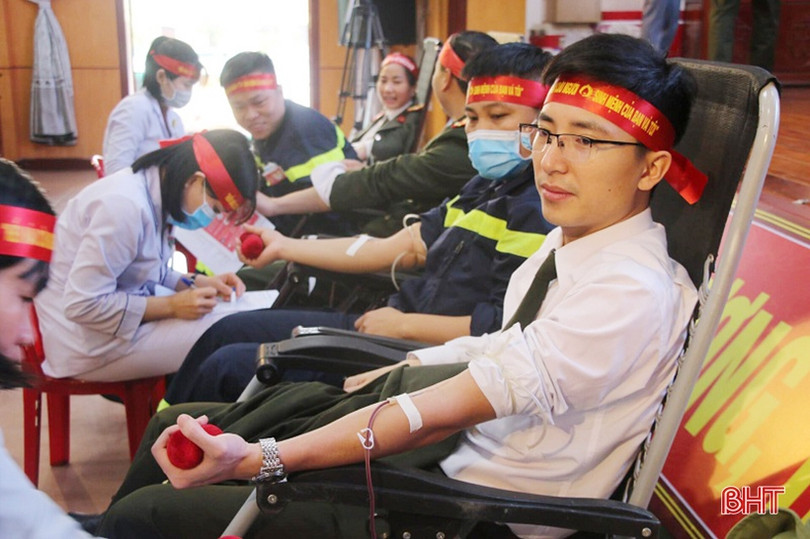 Tuổi trẻ Công an Hà Tĩnh hiến 154 đơn vị máu