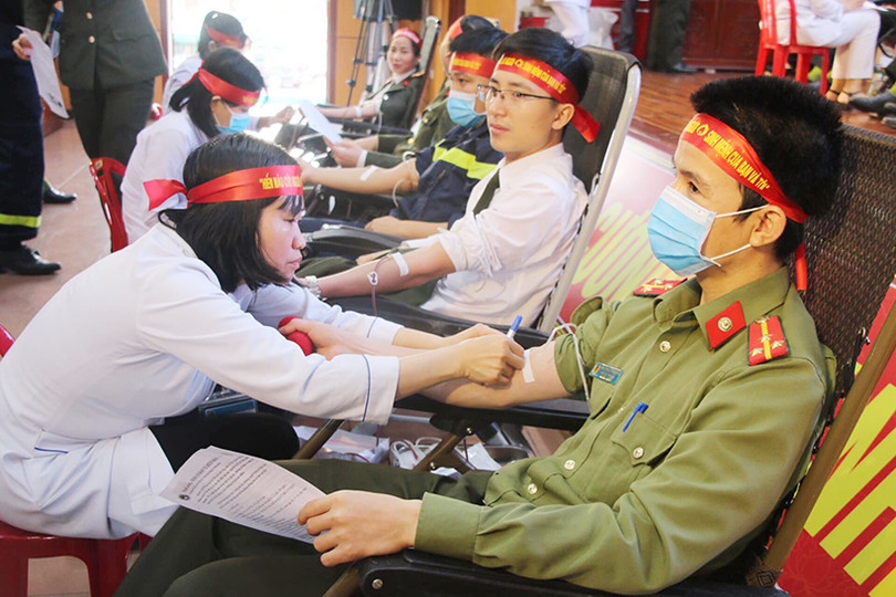 Tuổi trẻ Công an Hà Tĩnh hiến 154 đơn vị máu