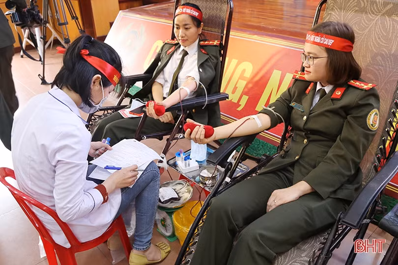 Tuổi trẻ Công an Hà Tĩnh hiến 154 đơn vị máu