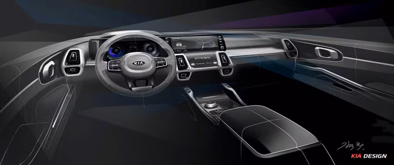 Nội thất sang trọng và tiện nghi của Kia Sorento 2021