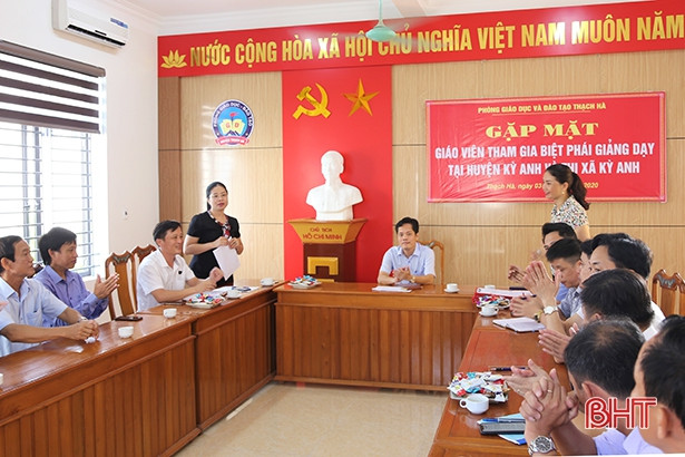 Thạch Hà điều động 6 giáo viên biệt phái tại 2 địa bàn Kỳ Anh năm học 2020 - 2021