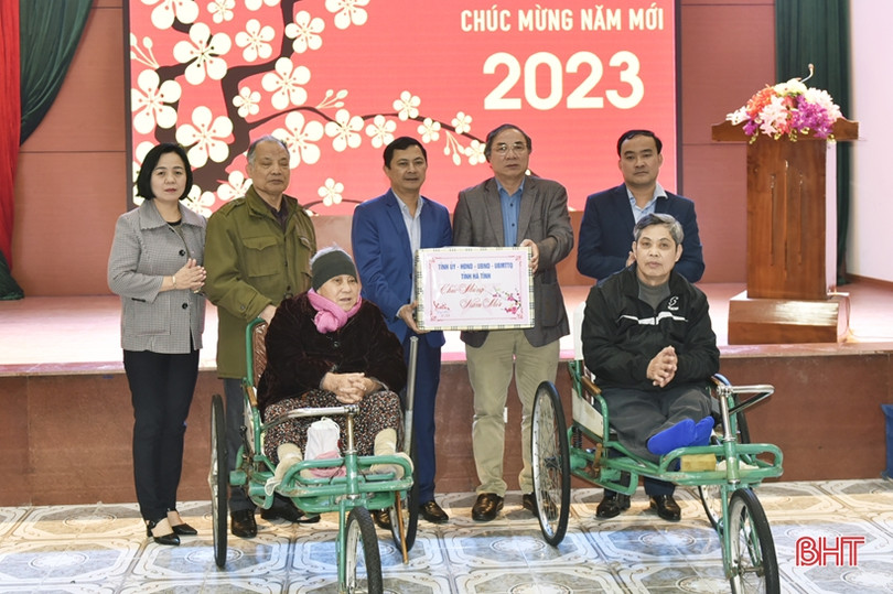 Lãnh đạo Hà Tĩnh chúc tết các trung tâm điều dưỡng thương binh ở Nghệ An