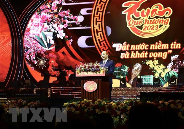 Chủ tịch nước dự chương trình nghệ thuật “Xuân Quê hương” 2023 hình ảnh 1 Chủ tịch nước dự chương trình nghệ thuật “Xuân Quê hương” 2023