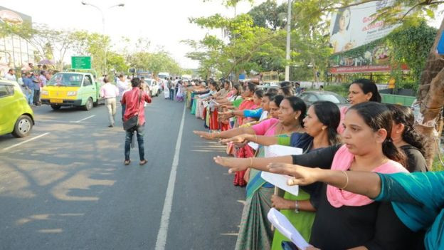 3 triệu phụ nữ Ấn Độ xếp hàng dài 620km đòi quyền bình đẳng giới