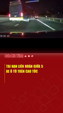 Tai nạn liên hoàn giữa 5 xe ô tô trên cao tốc