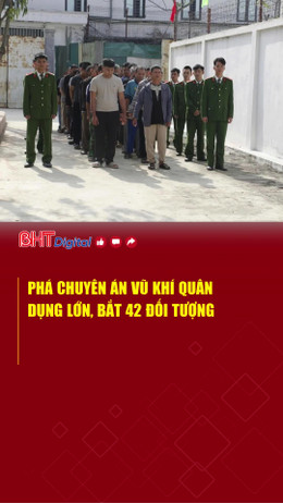 Phá chuyên án vũ khí quân dụng lớn, bắt 42 đối tượng