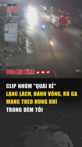 Cảnh nhóm “quái xế” lạng lách, đánh võng, rú ga mang theo hung khí trong đêm tối