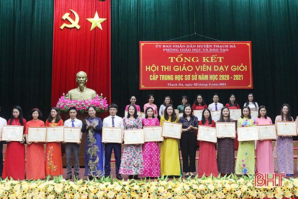 30 giáo viên xuất sắc trong Hội thi giáo viên dạy giỏi THCS huyện Thạch Hà