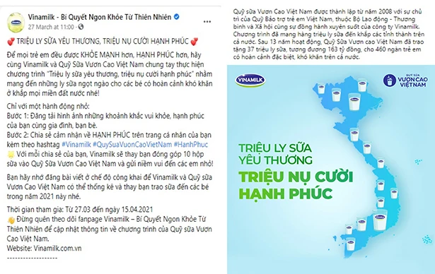 “Triệu ly sữa yêu thương, triệu nụ cười hạnh phúc”