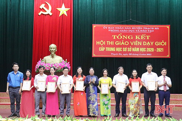 30 giáo viên xuất sắc trong Hội thi giáo viên dạy giỏi THCS huyện Thạch Hà